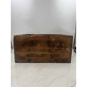Vintage Cream of Chocolate Co Wooden Crate Rich's Instant Cocoa Waltham MA USA
